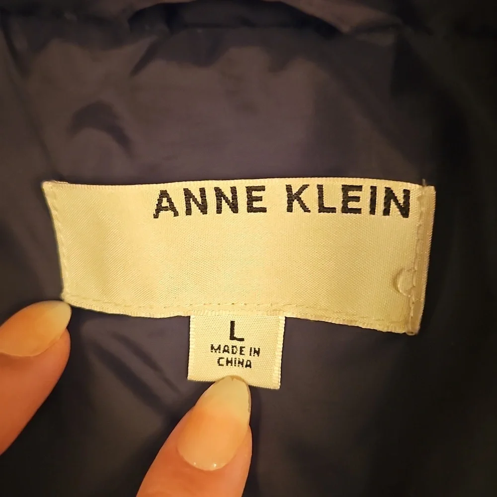 Anne Klein Black Coat with Gold Accents - Picture 2 of 6
